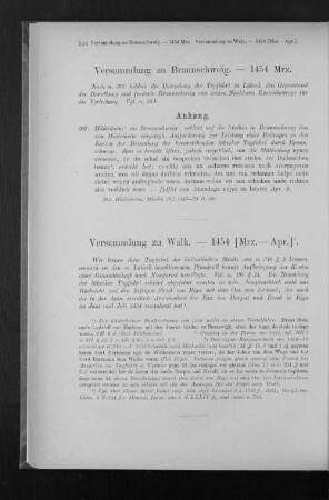 Versammlung zu Braunschweig. - 1454 Mrz.