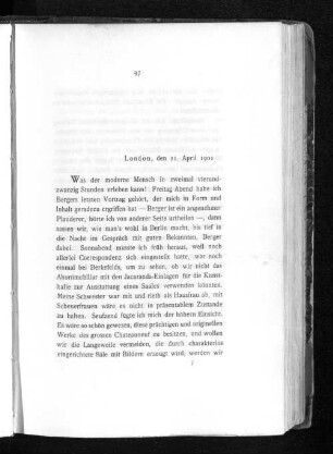 London, den 21. April 1901