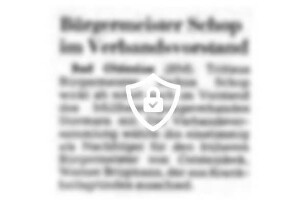 Bürgermeister Schop im Verbandsvorstand