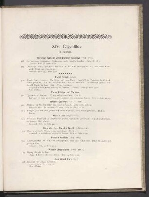 XIV. Ölgemälde