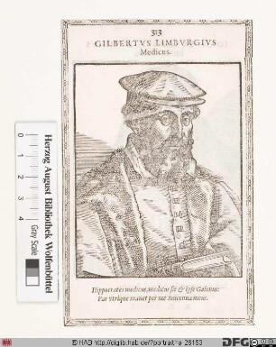 Bildnis Gilbert Fuchs (od. de Limborch), (lat. Gilbertus Philaretus)