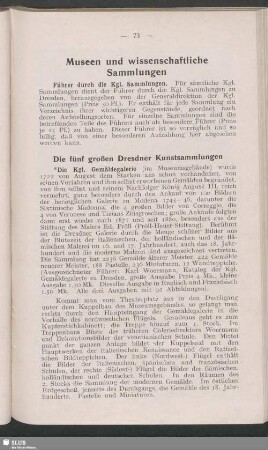 Museen und wissenschaftliche Sammlungen