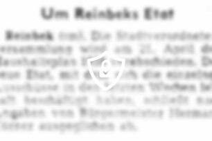 Um Reinbeks Etat
