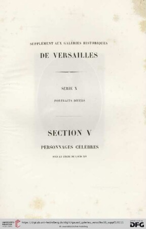 Section V: Personnages célèbres sous le règne de Louis XIV