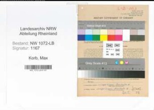Entnazifizierung Max Korb , geb. 26.11.1903 (Angestellter)
