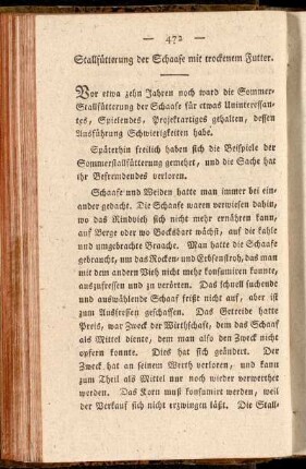 Stallfütterung der Schaafe mit trockenem Futter