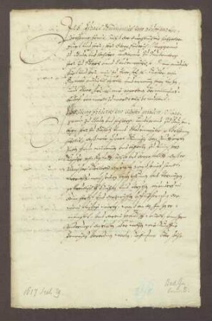 Revers des Israel Kimmich von Stuttgart über seine, durch inserierte Urkunde des Markgrafen Georg Friedrich von Baden-Durlach erfolgte, Ernennung zum Küfer in Rastatt