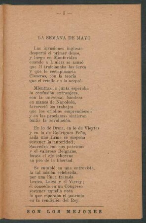 La semana de Mayo
