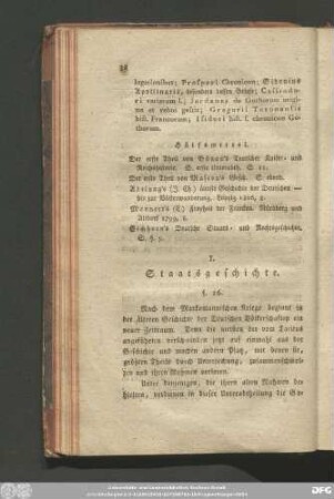 I. Staatsgeschichte.
