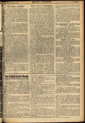 Zweite Ausgabe vom Dienstag, den 15. Februar 1927.