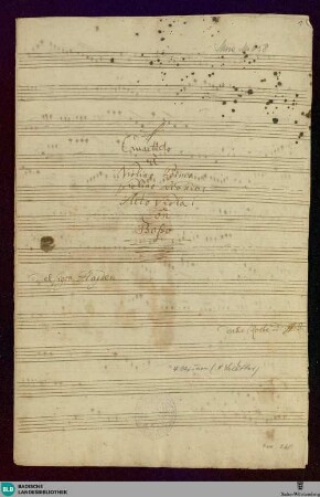Quartets - Don Mus.Ms. 658 : vl (2), vla, b; F; Hob III:10