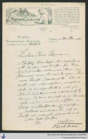 Brief von Theodor Fritsch vom 28.05.1910.