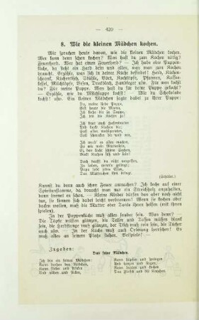 8. Wie die kleinen Mädchen kochen