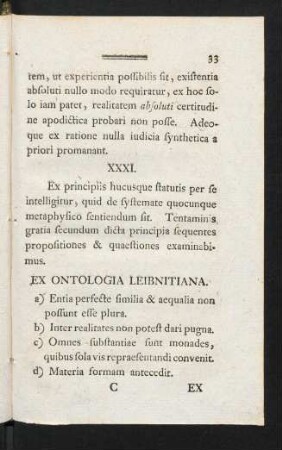 33-33, Ex Ontologia Leibnitiana.