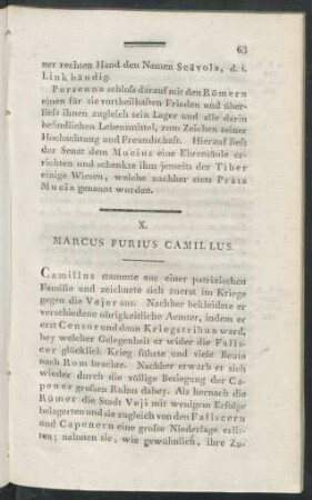 X. Marcus Furius Camillus