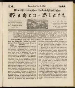 No 6. Donnerstag den 8. Mai 1845