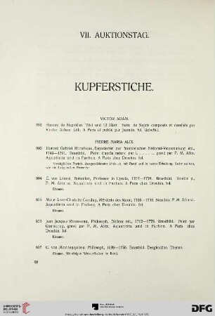 Kupferstiche (Nr. 802-915)