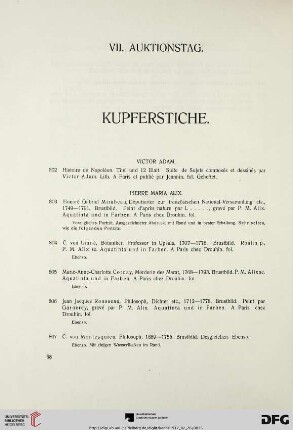 Kupferstiche (Nr. 802-915)