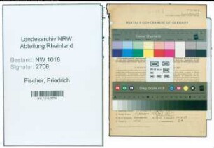 Entnazifizierung Friedrich Fischer , geb. 24.08.1903 (Schlosser)