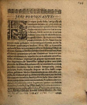 De vulpeculis Simsonis ex Iud. XV, 4. adversus bibliomastiges