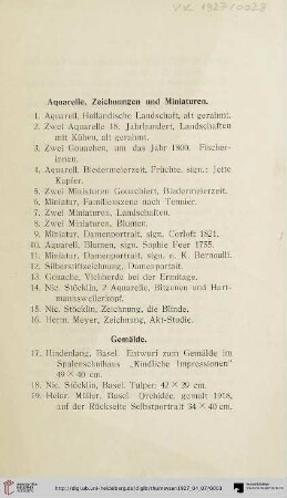Gemälde (Nr. 17-64)