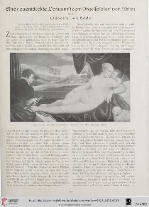 7/8: Eine neuentdeckte "Venus mit dem Orgelspieler" von Tizian