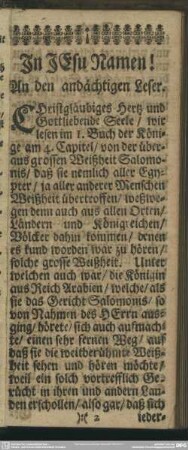 An den andächtigen Leser
