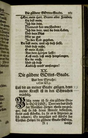 XX. Die güldene Gottes-Gnade. - XXI. Die zwiefache Bitte.