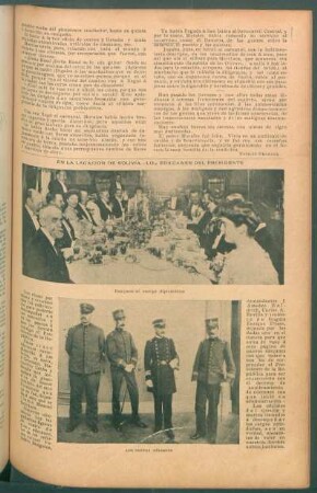 En la legación de Bolivia - Los edecanes del presidente