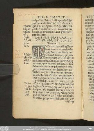De Iure Naturali, Gentium, Et Civili. Titulus. II.