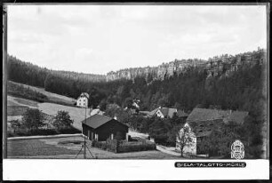 Blick auf den Gasthof Ottomühle im Rosenthal-Bielatal