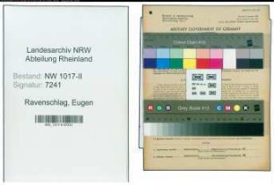 Entnazifizierung Eugen Ravenschlag , geb. 08.02.1904 (Schleifer)