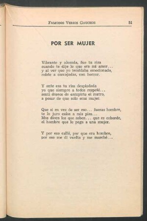 Por ser mujer