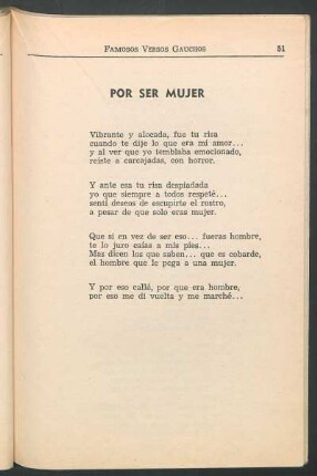 Por ser mujer