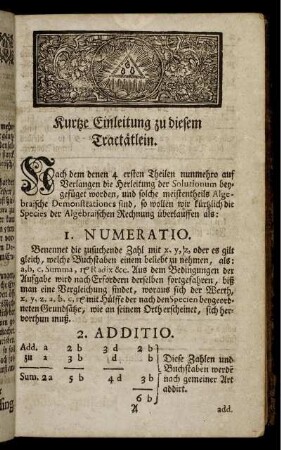 Kurtze Einleitung zu diesem Tractätlein