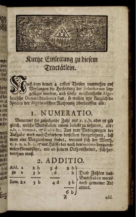 Kurtze Einleitung zu diesem Tractätlein