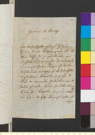 Brief von Stark, Johann Christian an Goethe, Johann Wolfgang von