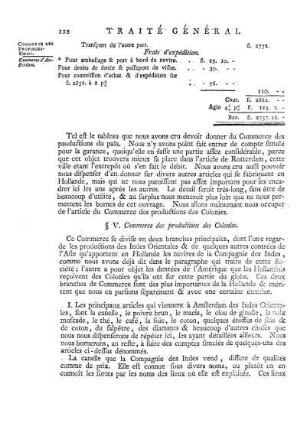 § V. Commerce des productions des Colonies
