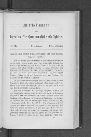 Nachtrag über Bischof Hinrik Berkmeyer und seine Familie.