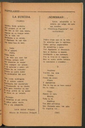 La suicida : (Tango)