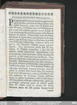 Prioris Editionis Praefatio.