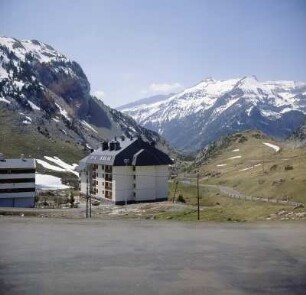 Pyrenäen. Somport Pass am Grenzübergang zwischen Frankreich und Spanien