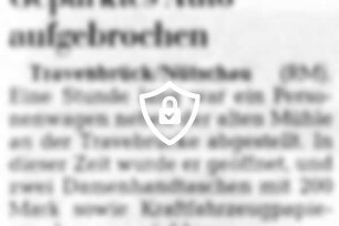 Geparktes Auto aufgebrochen