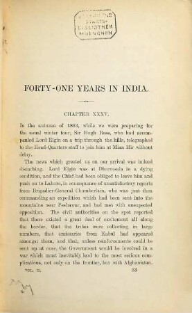 Forty-one years in India from Subaltern to Commander-in-Chief by Field-Marshall Frederick Sleigh Roberts [Roberts] : With Portraits and Maps, II