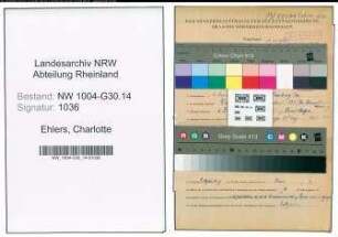 Entnazifizierung Charlotte Ehlers , geb. 04.08.1901 ()