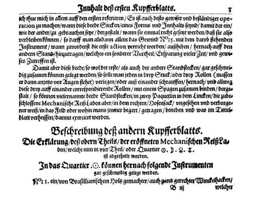 Beschreibung deß andern Kupfferblatts.