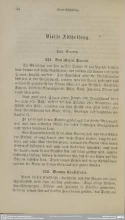 Vierte Abtheilung. Von Saucen