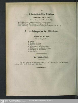 J. Schulanfang
