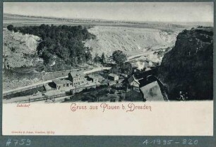 Ansicht des Plauenschen Grundes mit dem Bahnhof
