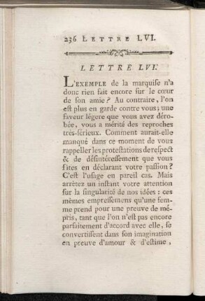 Lettre LVI - Lettre LVII